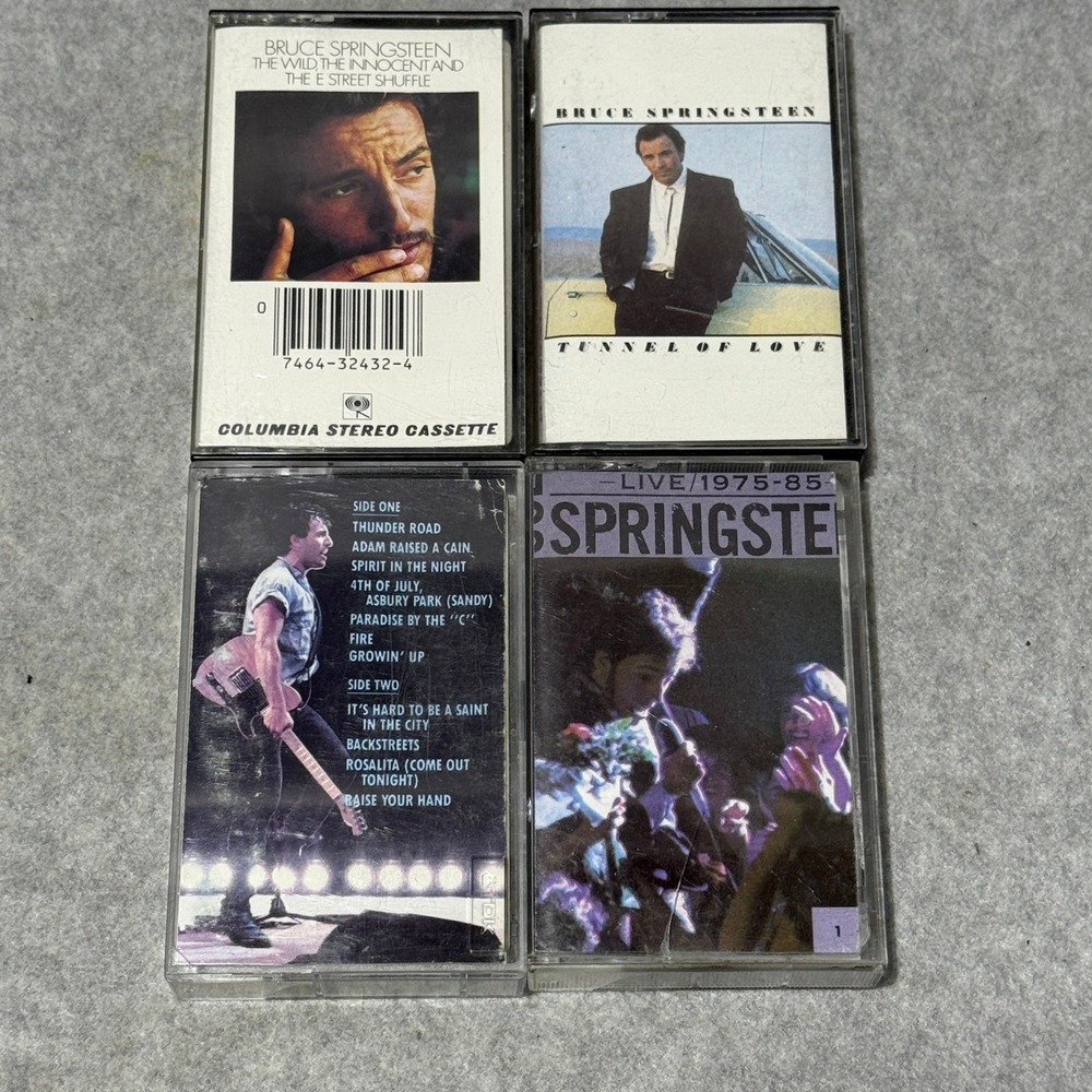 Bruce Springsteen Cassette Tape‎ Lot of 4: The Wild, Tunnel of Love, Live 75-85